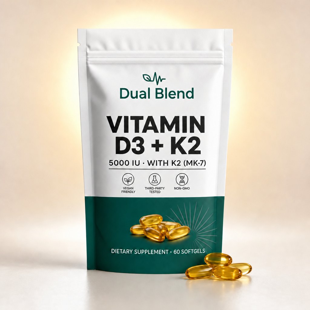 Dual Blend Vitamin D3 + K2 pouch